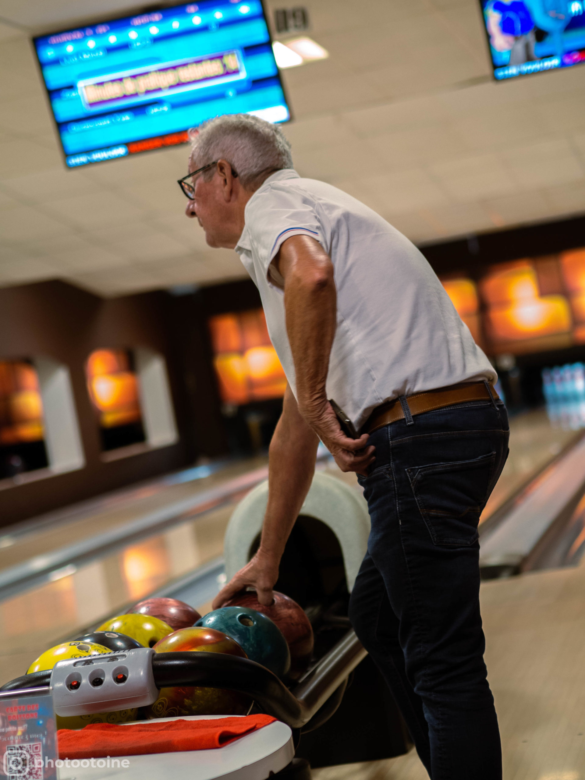 Sénior, retraité, bowling